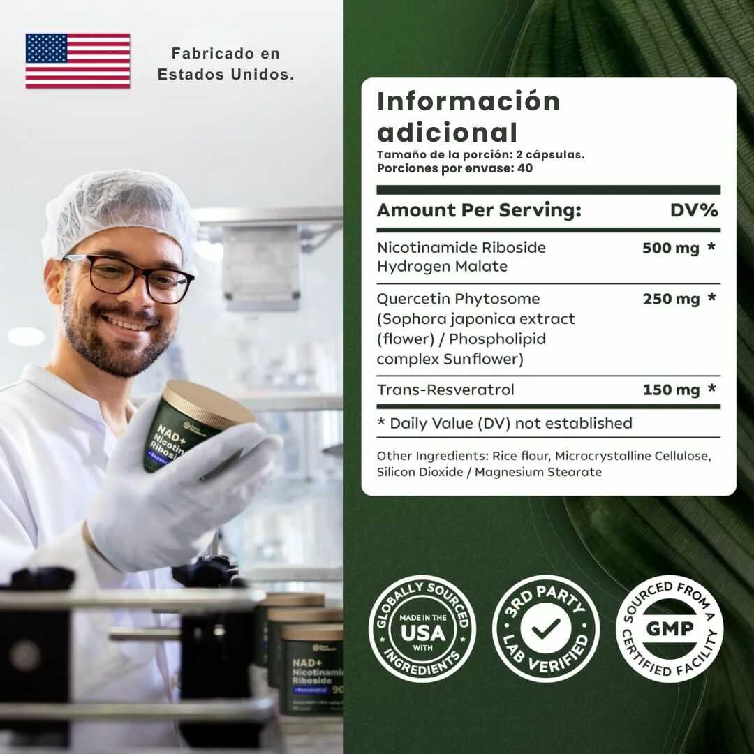 NAD+ Ribósido de Nicotinamida™ + Resveratrol